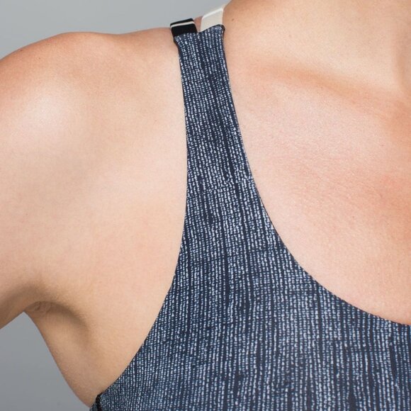 Lululemon Energy Bra Burlap Texture Black Dune / Cayman Stripe Black Mojave 10 - Picture 4 of 12